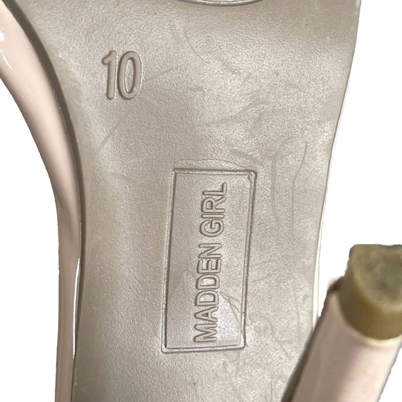 Madden Girl Womens Dafney Nude Cream Stiletto Peeptoe Ankle Strap Size 10M - Picture 8 of 10